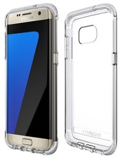 Tech21 FUNDA MARCO EVO TRANSPARENTE/BLANCO ESCARCHA CUBIERTA TPU PARA SAMSUNG GALAXY S7 EDGE