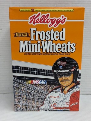Vintage Dale Earnhardt Cereal Box Kellogg's Frosted Mini-Wheats Nascar Empty box