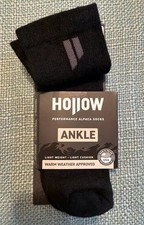 Hollow Alpaca Ankle Socks Black X-Large Men 13-15 Antimicrobial NEW