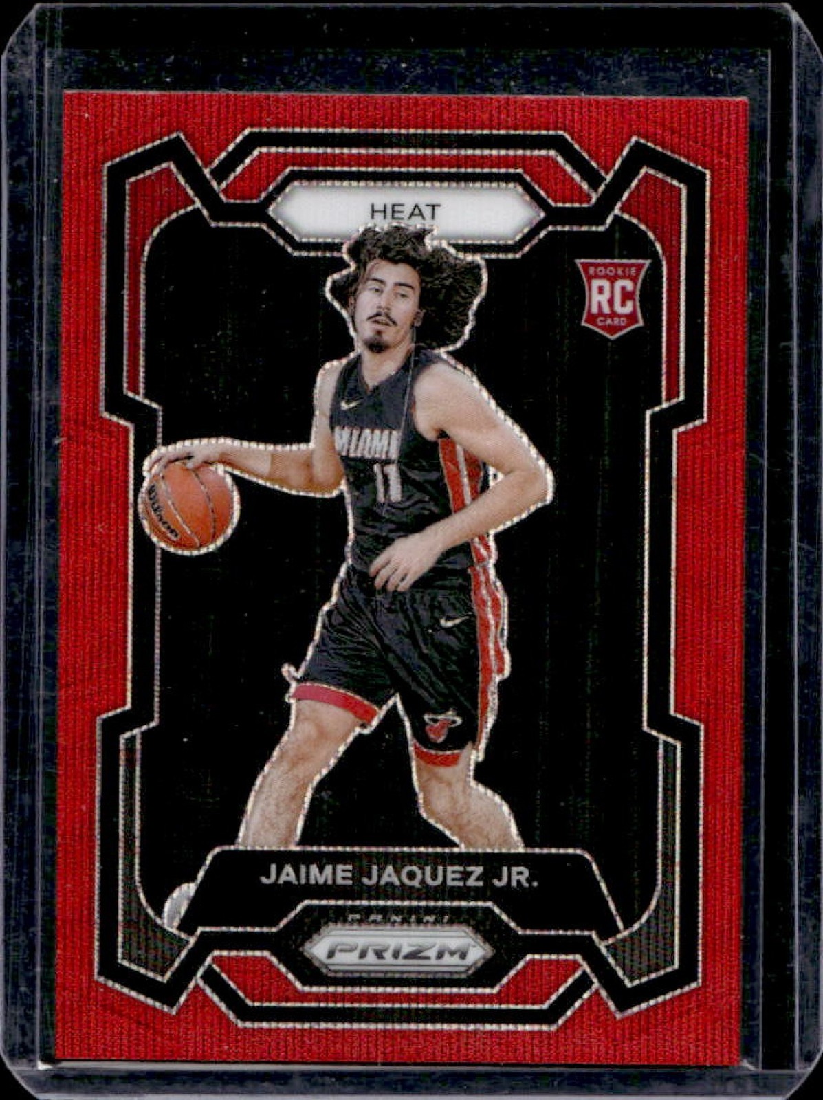 2023-24 Panini Prizm Jaime Jaquez Jr. RC Rookie Prizm Ruby Wave #137 Heat