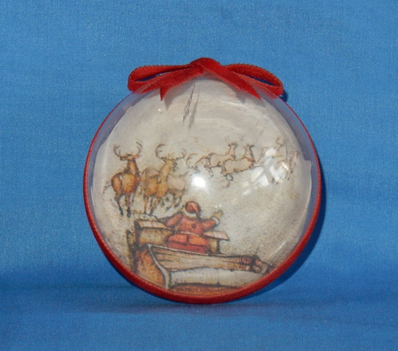 Vintage AGC Holly Hobbie Night Before Christmas Dasher Dancer Plastic Ornament