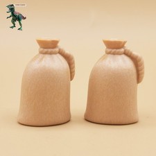 Playmobil X2 Bolsa Blanca-harina-cereales-provisiones-granja-panadería-carrito