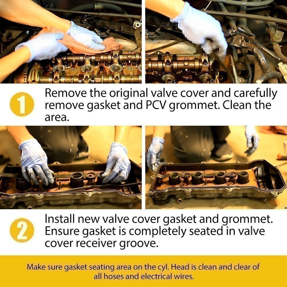 Valve Cover Gasket w/Grommets For 2000-08 Toyota Corolla 1.8L L4 DOHC # Ifxtxfzx