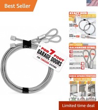 Garage Door Cables for 7 Ft Door, Torsion Spring Lift Cable, 2 Pack