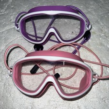 2 Pack Swim Goggles Youth Soft Silicone Gasket Pool Vision Pink Goggle Purple