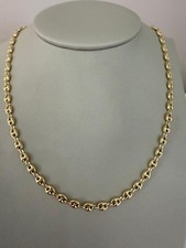 18K OR JAUNE Chaîne COLLIER Maille MARIN Solide Massif Homme Femme 750% Italie 