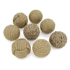Decorative Balls for Centerpiece Bowls 8 PCS Jute Rope Spheres Vase Filler Orb