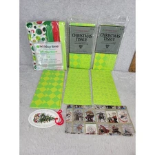 Lot Of Holiday Time Christmas Tissue Paper Gift Wrapping