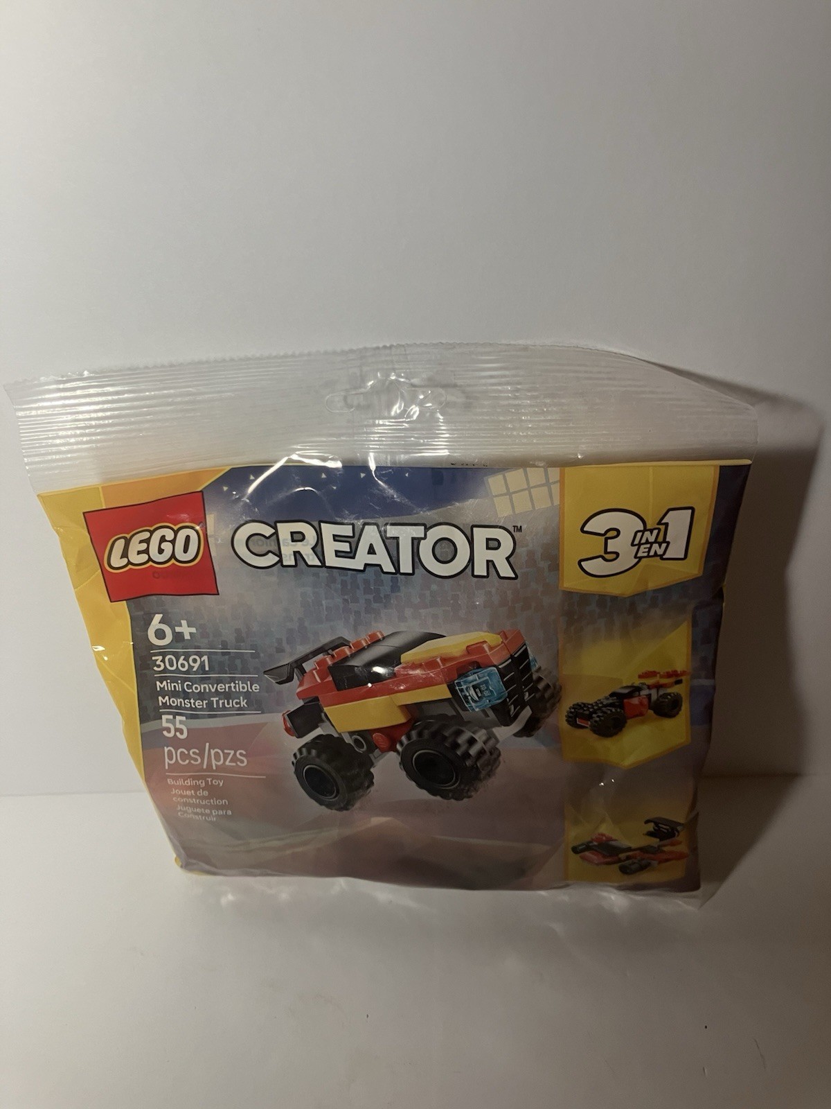 LEGO Creator 3 in 1 Mini Convertible Monster Truck Toy 55 Pi