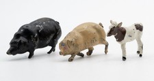Vintage Lead Pigs and Calf Farm Animals from England