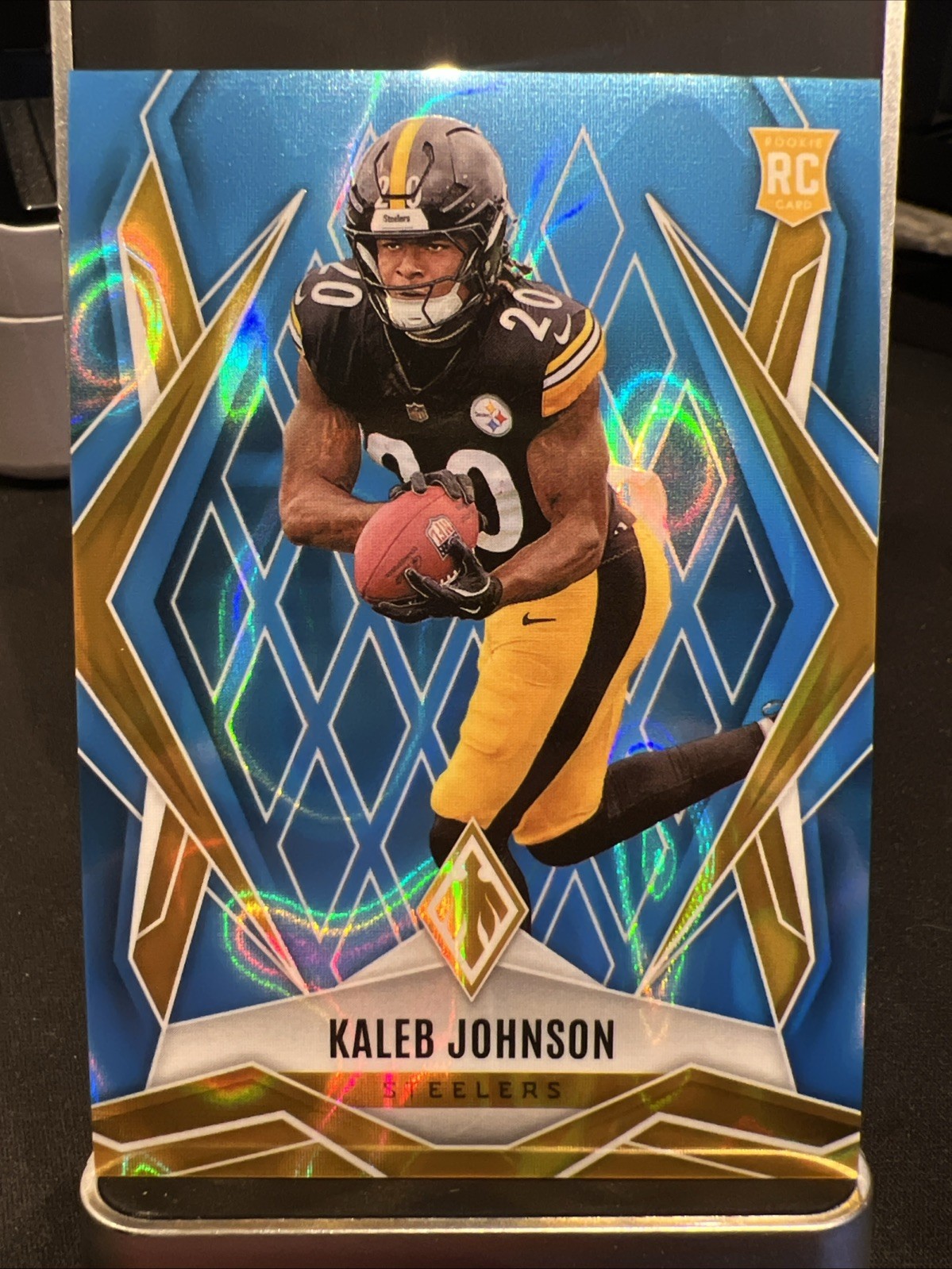 2025 Panini Phoenix Kaleb Johnson Light Blue Lava /325 Steelers Rookie RC #182