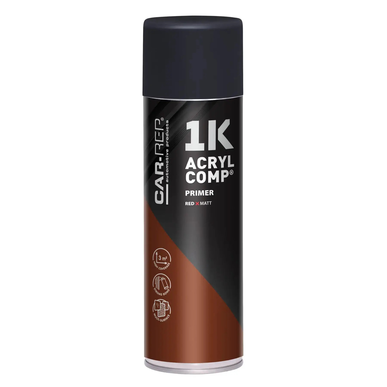 x2 Maston Car-Rep Auto Spray Paint ACRYLcomp Primer Red 500ml