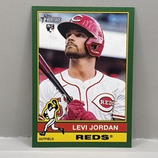 2025 Topps Heritage Levi Jordan Cincinnati Reds Base RC Dark Green Parallel #88