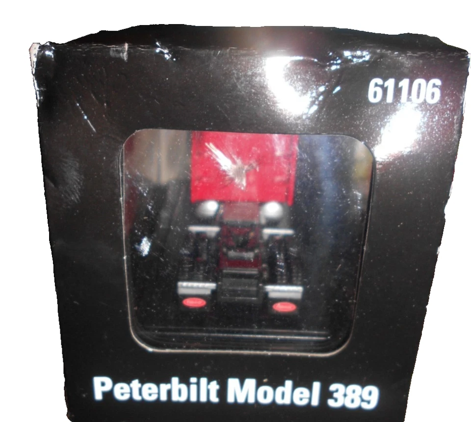 Camión Peterbilt 389 1:87 HO Logistics 4" plástico miniatura rojo nuevo en caja. Foto 4 de 4