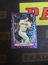 2014 Bowman Baseball Base Rookie Purple Foil 1st Bradley Zimmer /99