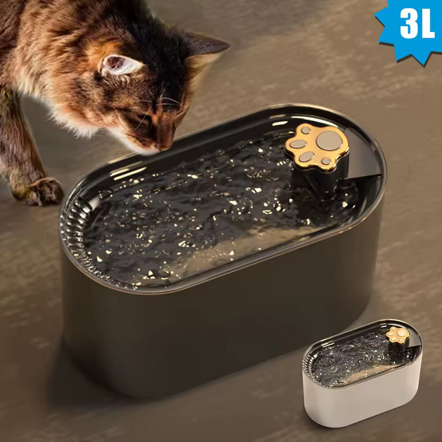 Fontaine d'eau chat contre les calculs urinaires avec filtre USB anti-impuretés