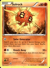 Solrock 83/160 Common - Pokemon XY - Primal Clash 2015 Damaged