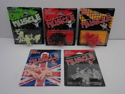 SUPER7 M.U.S.C.L.E. IRON MAIDEN SET OF ALL 5 VARIANTS CLEAR GLOW FLESH RED BLACK