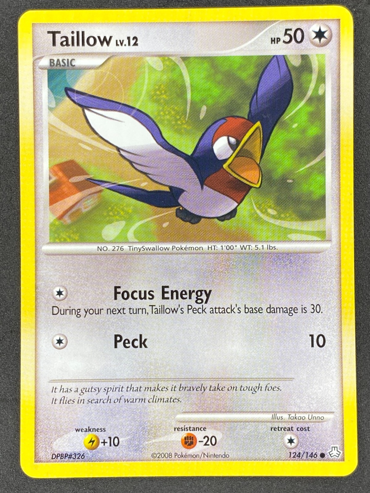 Pokémon Taillow 124/146 LA Legends Awakened LP/NM