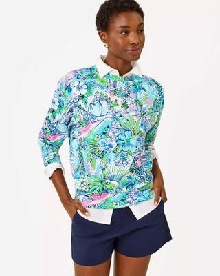 Lilly Pulitzer Ballad Sweatshirt Multi Lilly Loves Cinderella Full Size . NEW