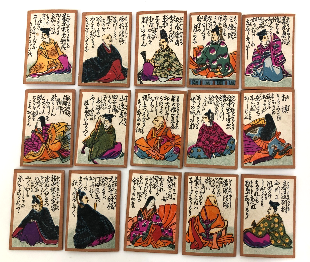 Incomplete Set] Japanese Old Karuta Card : Hyakunin Isshu, Taisho