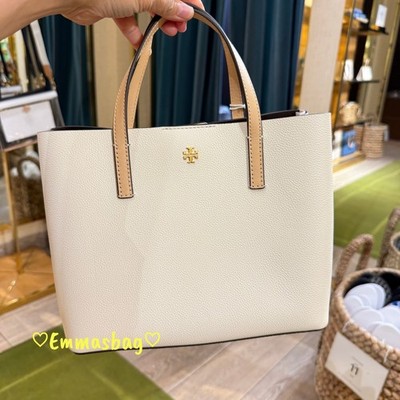 Tory Burch Blake Small Tote 175948 $380 Warm White/Classic Cuoio
