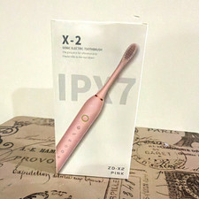 Sonic Electric Toothbrush X-2 IPX7 Waterproof Pink Fast Charge 6 Speeds ZD-X2
