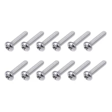 Machine Screws (M4x18mm) 60Pcs, Phillips Cross Pan Bolts 304 Stainless Steel