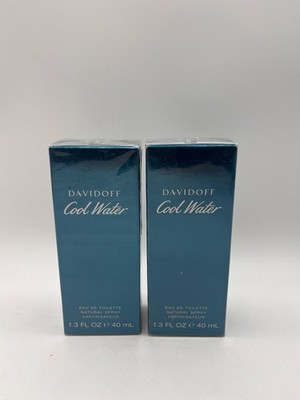 2x DAVIDOFF COOL WATER EAU DE TOILETTE SPRAY MEN 1.3 FL OZ EACH SEALED MR 1063