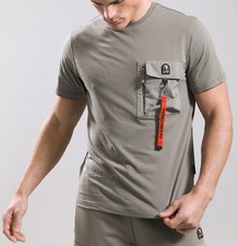 T-SHIRT PARAJUMPERS MOJAVE PATCH LOGO TASCA NOWHERE BEIGE M PREZZO AL PUBBLICO £105 NUOVA CON ETICHETTE