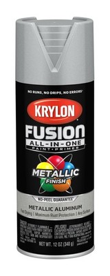 Krylon Fusion All-In-One Adhesive Spray Paint 12 Ounce (Pack of 1), Aluminum 