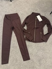 Lululemon Jacket And Leggings Set Brown Size 8-10