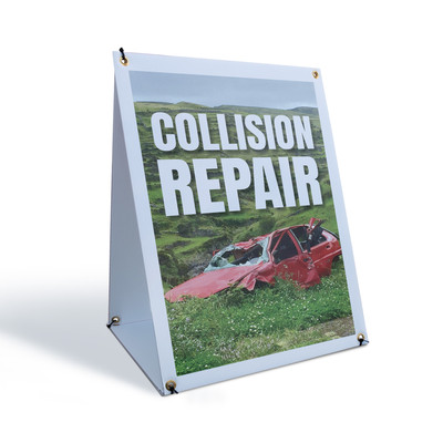 Collision Repair A-Frame Sidewalk Sign Vehicle Restoration Pro Auto Service
