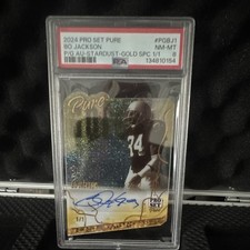 Leaf 2024 Pro Set Pure Pure Gold Bo Jackson #PG-BJ1 1/1 Auto PSA 8
