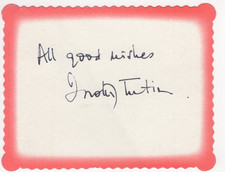 Dorothy Tutin (1930-2001) Signed Card / Autographed English Actress