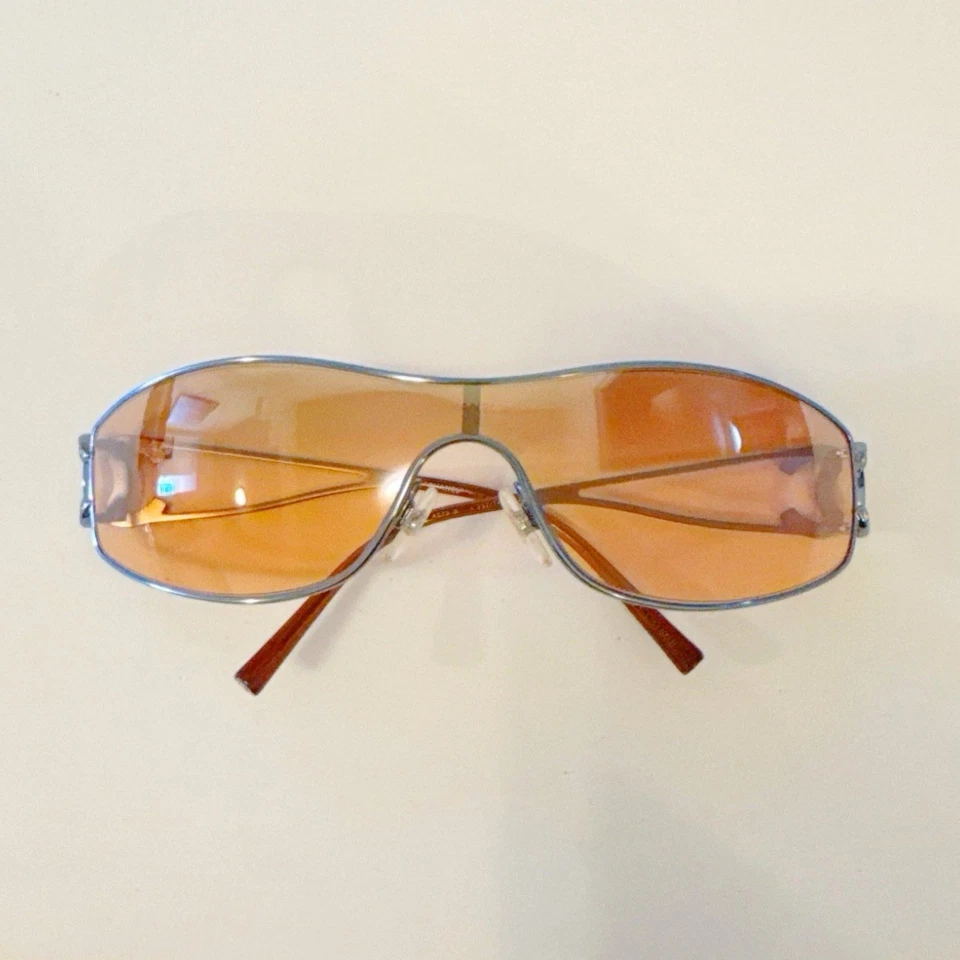 Authenticated Chanel Shield Sunglasses Swarovski Crystals CC 4073 B with Case