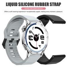 22mm Universal Silicone Watch Band Flat Head Wavy Sports Replacement Strap