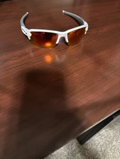 Oakley Radar EV Path Prizm Red Lens Red/White Frame Sunglasses