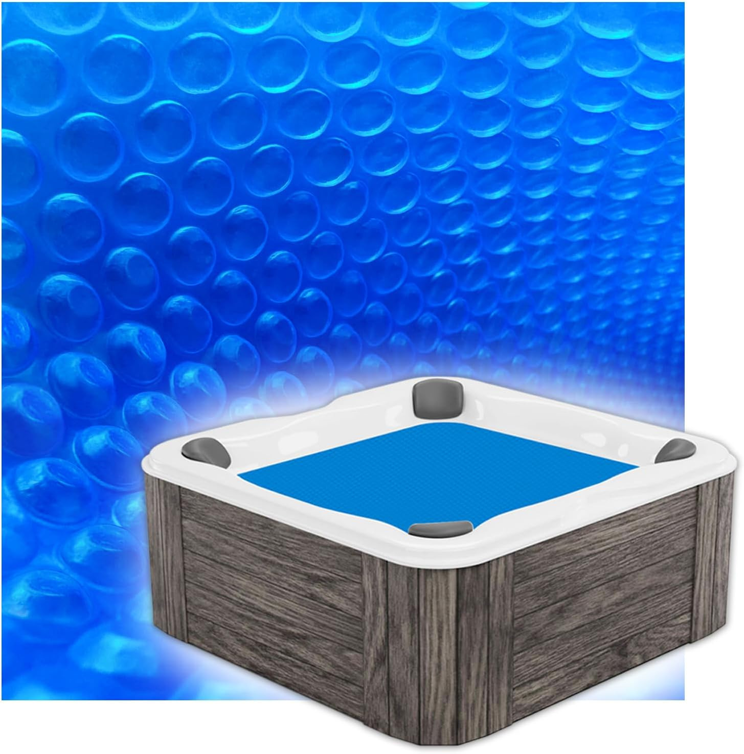 Hot Tub Bubble Cover, 7X7 Foot Hot Tub Thermal Blanket Squar