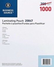 1000 3MIL LAMINATING SHEETS 20847 CLEAR 9 X 11.5 GLOSSY BULK, Brand New