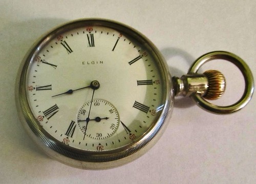 Elgin Pocket Watch Grade 290. Silverode Case