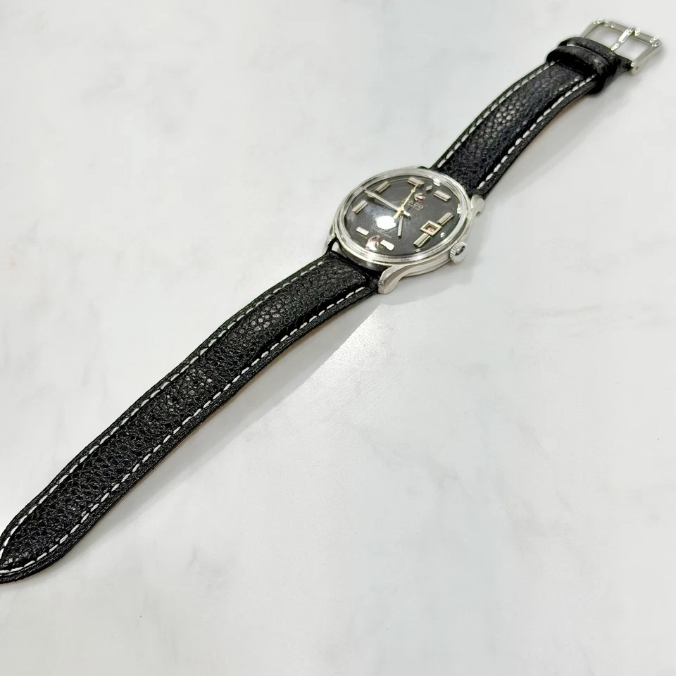 Reloj suizo vintage Rado Green Horse 30 joyas cuerda manual fecha para hombre 38 mm ¡FUNCIONA! Foto 2 de 4