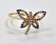 Beautiful Modern Sterling Silver 925 Butterfly Ladies Ring Size 7.25