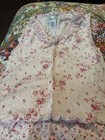 Vanity Fair Floral Pajama Set Pink S Vintage Y2K Coquette Sleepwear Ruffle Trim — photo 2