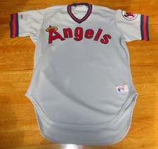 Vintage Rawlings Label - 1980s CALIFORNIA ANGELS (Size 42) Baseball Jersey GRAY