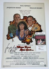 JACQUELINE BISSET signed 12X18 photo WHEN TIME RAN OUT POSTER JSA