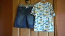 Boy's size 10, Garanimals 2-Piece Shirt  Denim Pull-on Short, NWT