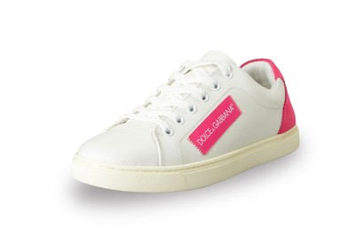 Dolce & Gabbana Women's ''D_London'' 100% Leather Sneakers Shoes US 8 IT 38