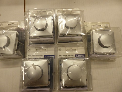 POSTEN 6x Dreh Dimmer Einsatz Unterputz Drehdimmer UP Montage Silber Konvolut - Picture 4 of 6