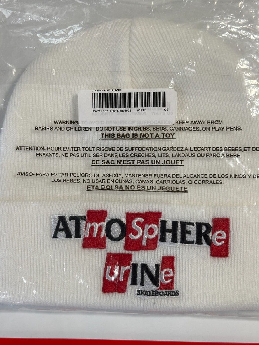 SUPREME ANTIHERO BEANIE (WHITE) FW20 CROSS BOX LOGO BIG LOGO WOOL
